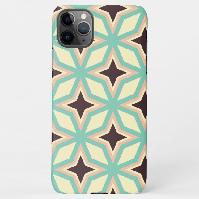 Capa Para iPhone Geometric pattern with alternating dark star shape (Verso)