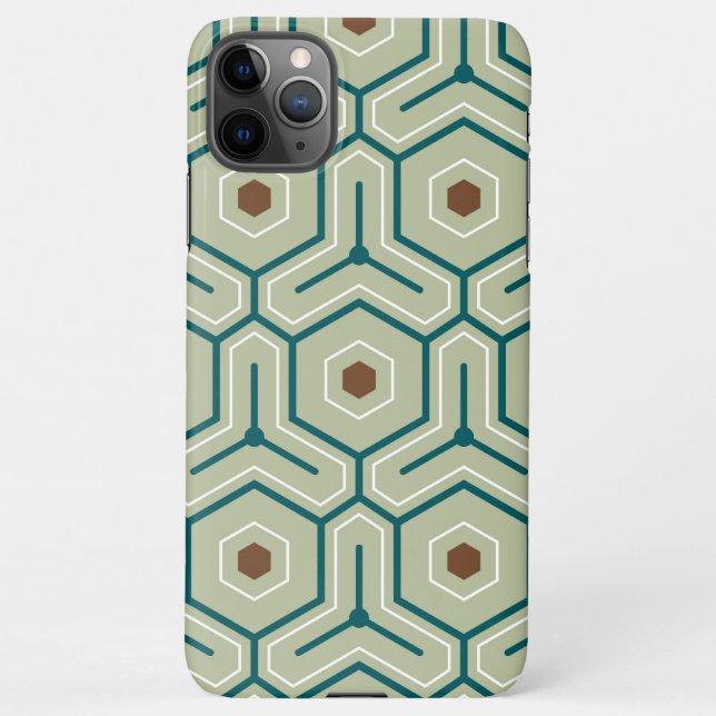 Capa Para iPhone Geometric pattern with interlocking hexagons (Verso)