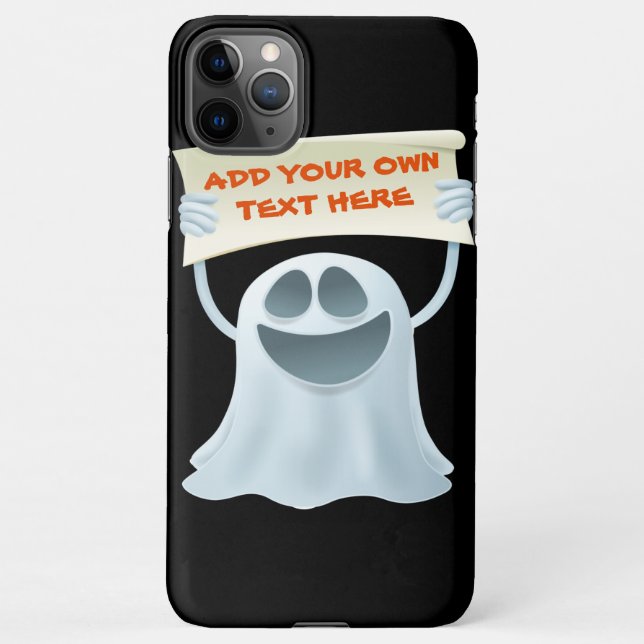 Capa Para iPhone Ghost holding text  (Verso)