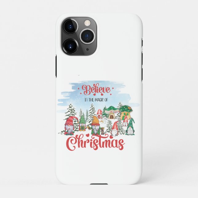Capa Para iPhone Gnomo Bonito Celebrando Férias de Natal (Verso)