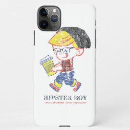 Capa Para iPhone Hipster Boy angustiou a ilustração de paródia de v