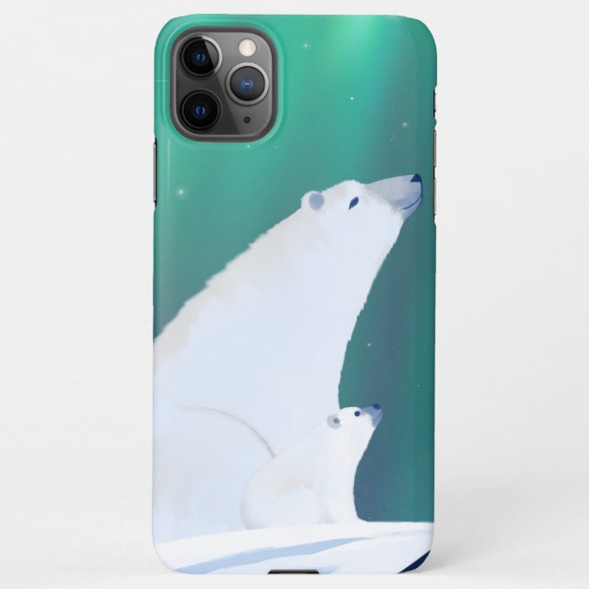 Capa Para iPhone Ilustração Belo Urso Polar (Verso)