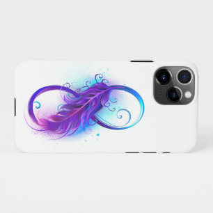 Capa Para iPhone Infinito com Pena Roxa
