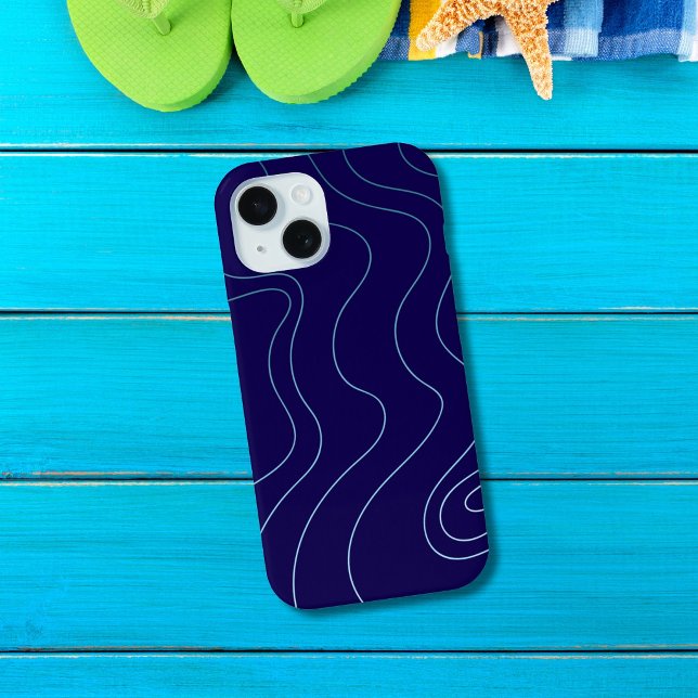 Capa para iPhone / iPad Cool Dark Blue Light Blue  (Criador carregado)