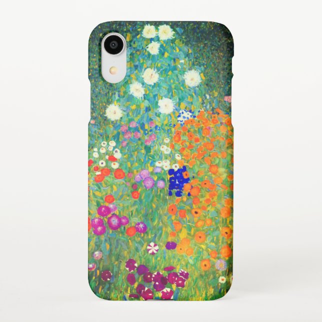 Capa Para iPhone Jardim Flor Gustav Klimt (Verso)