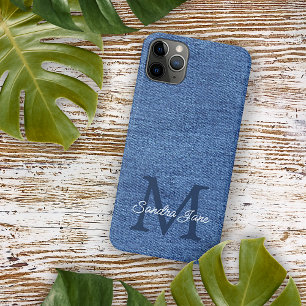 Capa Para iPhone Jeans azuis Na moda personalizados Nome de destino