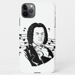 Capa Para iPhone Johann Sebastian Bach Portrait e Bust com Notes