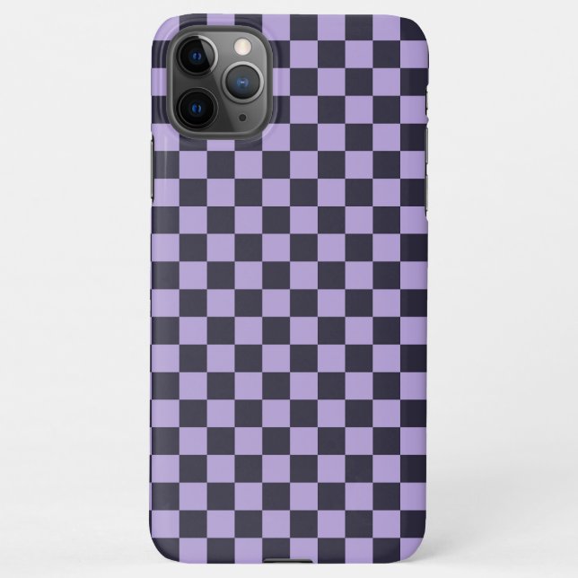 Capa Para iPhone Lavender haze checkerboard pattern (Verso)