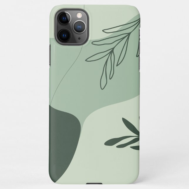 Capa Para iPhone Linha de Arte Verde Sage (Verso)