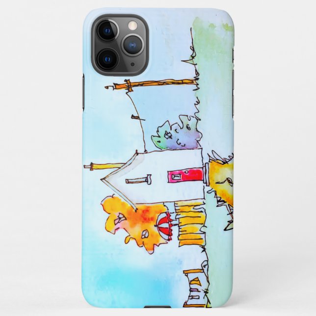 Capa Para iPhone Little House With Washing (Verso)