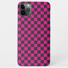 Capa Para iPhone Magenta and smoke checkerboard pattern