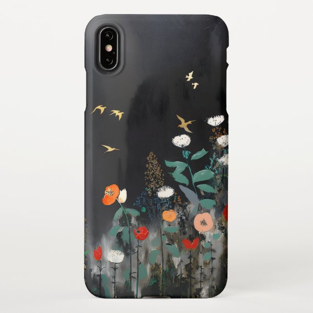 Capa Para iPhone Mala Floral do Jardim da Noite (Verso)