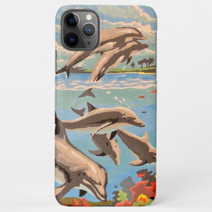 Capa Para iPhone Mão Pintada Por Número Golfinhos Reproduzíveis