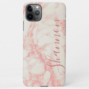 Capa Para iPhone Menina Rosa Marmoreada Belo Nome Personalizado De 
