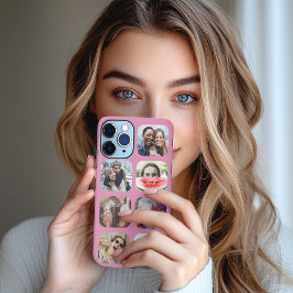 Capa Para iPhone modelo de Colagem de Fotografias Quadrada 7