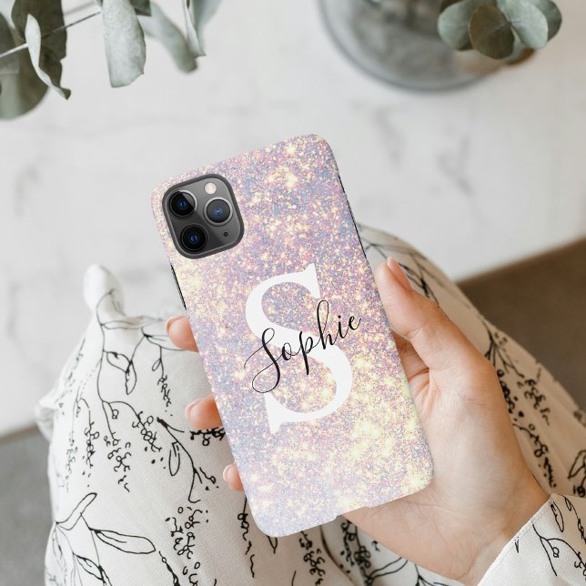 Capa Para iPhone Moderno brilho | Personal Inicial Girly iP (Criador carregado)