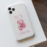 Capa Para iPhone Moderno Você É Flagrante Beleza Rosa Flamingo<br><div class="desc">Moderno Você É Flagrante Beleza Rosa Flamingo</div>