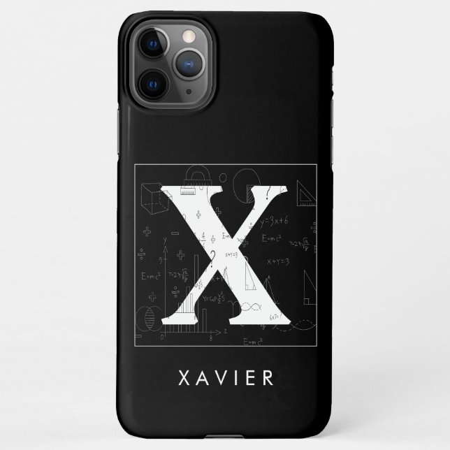 Capa Para iPhone Monograma de Matemática - Xavier (Verso)