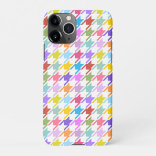 Capa Para iPhone Múltiplas cores Houndstooth+Padrão Branco