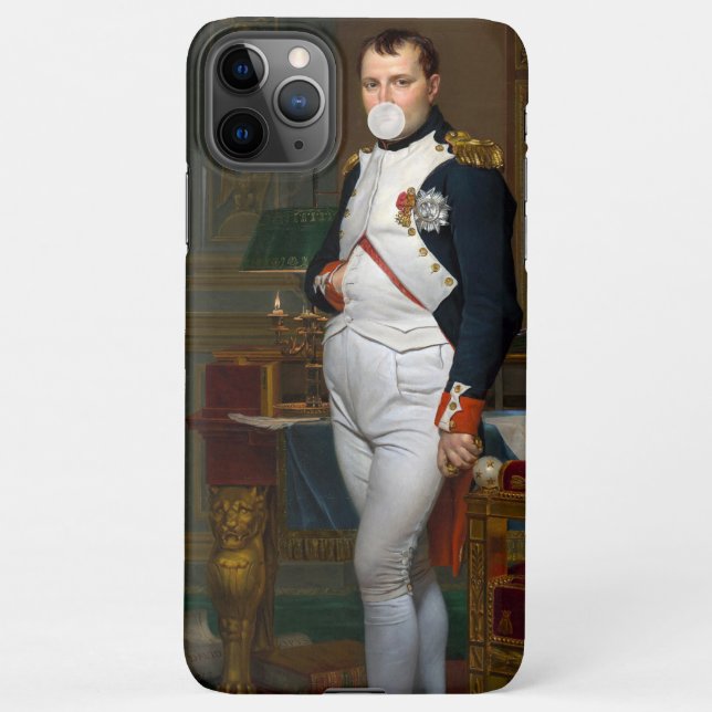 Capa Para iPhone Napoleão Bonaparte soprando uma pastilha branca (Verso)