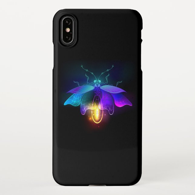 Capa Para iPhone Neon Firefly a preto (Verso)
