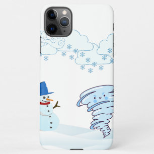 Capa Para iPhone Neve e vento de inverno bonito
