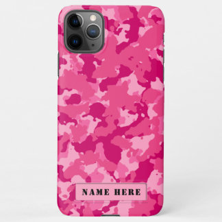 Capa Para iPhone Nome de etiqueta Pessoal de Camuflagem Rosa