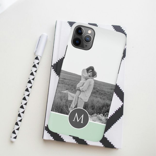 Capa Para iPhone Nome e Foto Personalizados da Casa Pastel Minimali (Criador carregado)