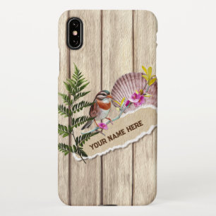Capa Para iPhone Nome Personalizado da Pintura de Óleo de Madeira T