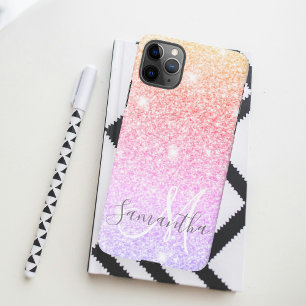 Capa Para iPhone Nome Personalizado de Miniaturas Coloridas Moderna