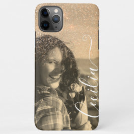 Capa Para iPhone Nome Personalizado do Modelo de Fotografia Sepia d