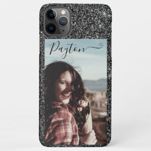Capa Para iPhone Nome Personalizado do Modelo de Fotografia Silver