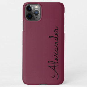 Capa Para iPhone ORÇAMENTO manuscrito personalizado Maroon Berry