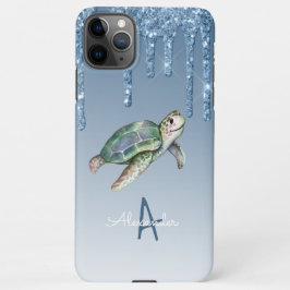 Capa Para iPhone Orçamento Personalizado Da Tartaruga Azul Do Mar D