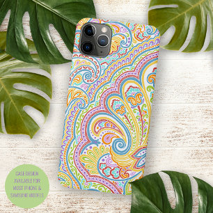 Capa Para iPhone Ornamentado Colorido Paisley Floral Art Motif