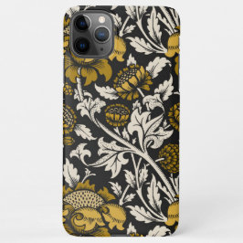 Capa Para iPhone Ornate floral pattern with large gold flowers 