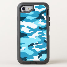 Caixa de Entrada da Camuflagem Azul iPhone 7 Caso