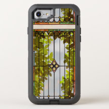 through the stained glass window