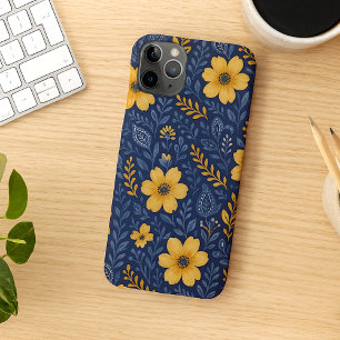 Capa Para iPhone Padrão de Arte Floral na moda-Étnica Mediterrânica
