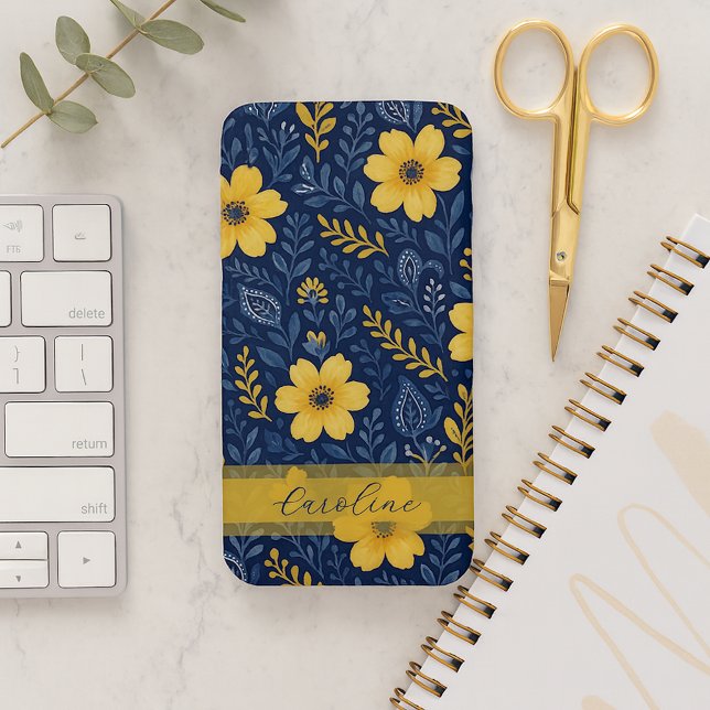 Capa Para iPhone Padrão de Arte Floral na moda-Étnica Mediterrânica (Criador carregado)