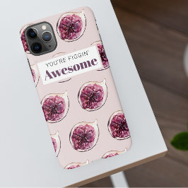 Capa Para iPhone Padrão de Fig Roxo Moderno e você é incrível