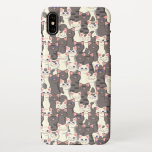 Capa Para iPhone Padrão de gatos brancos e cinzas