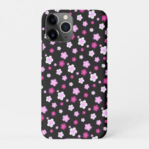 Capa Para iPhone Padrão de gradação floral de flor rosa-branca