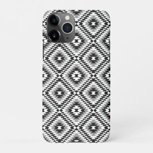 Capa Para iPhone Padrão de Símbolo Aztec Estilizado BW+Cinza