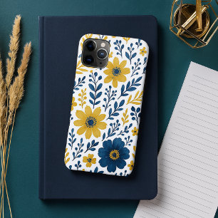 Capa Para iPhone Padrão Elegante de Arte Floral Étnica Mediterrânic