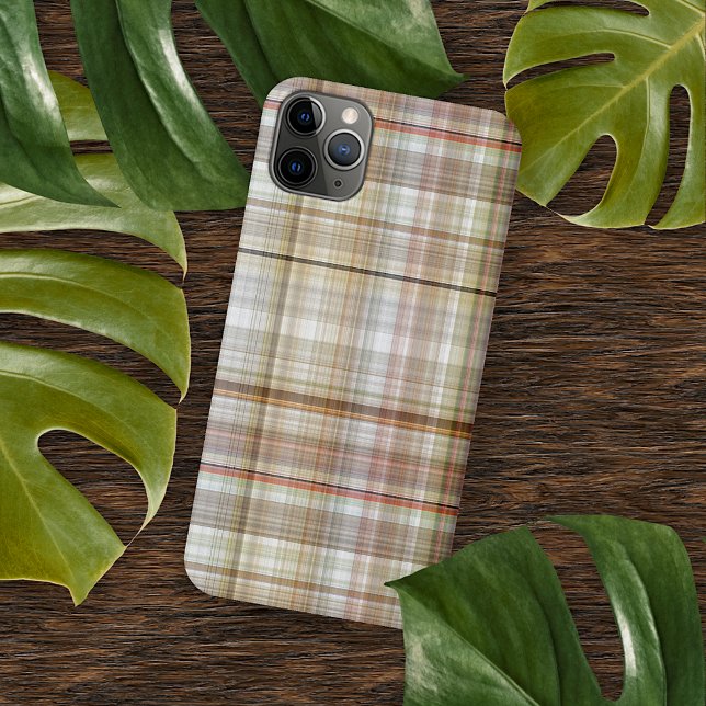 Capa Para iPhone Padrão legal de Taupe Beige Dark Brown Cinza Tarta (Criador carregado)