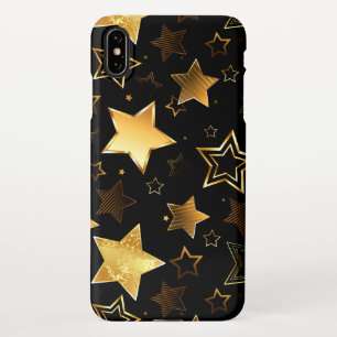 Capa Para iPhone Padrão sem costura com estrelas de Ouro