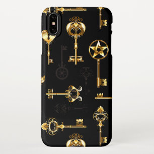 Capa Para iPhone Padrão sem falhas com chaves de Ouro