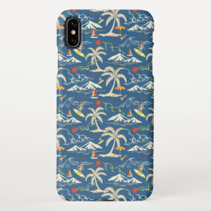 Capa Para iPhone Padrão tropical do Surf retroativo