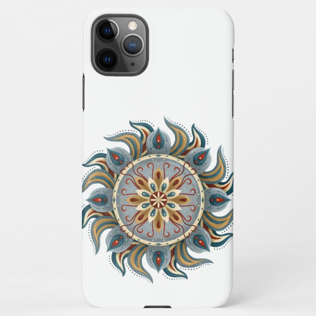 Capa Para iPhone Painterly Mandala (Verso)